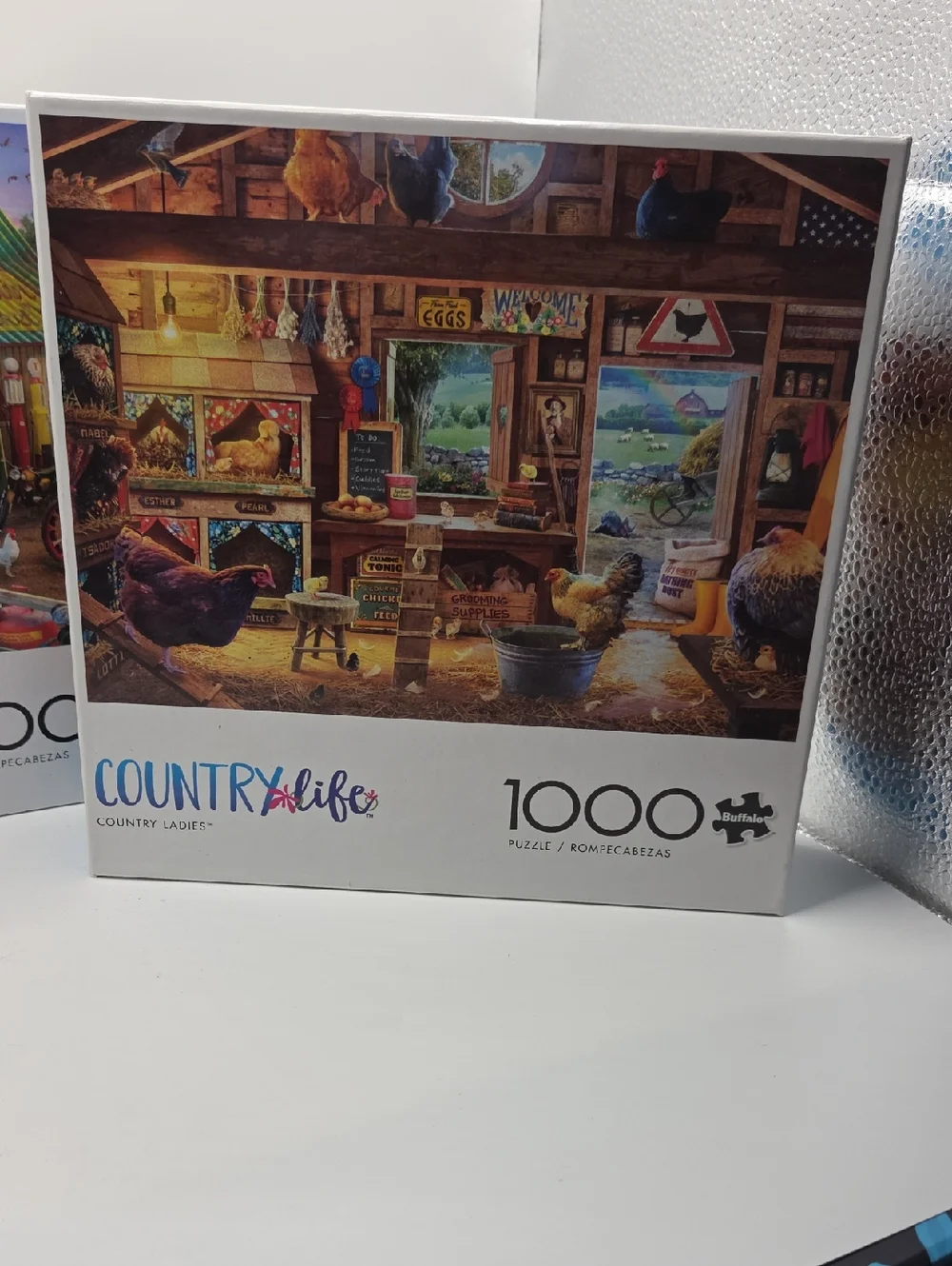 Buffalo David Bitton Blue & White 1000-Piece Country Life Puzzle. Nwt